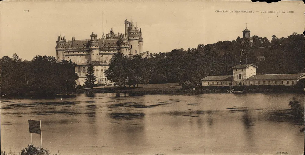 Château de Pierrefonds — vue prise de la gare — éditeur ND Pled, n° 4774 - Vorderseite