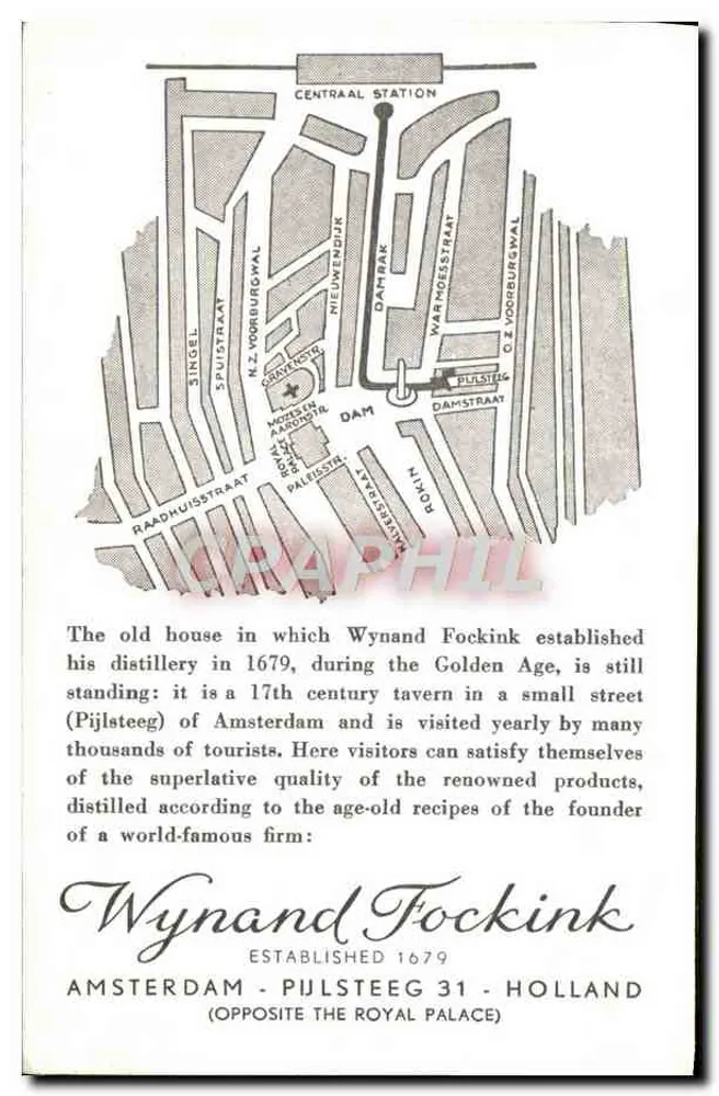 Wynand Fockink - Pijlsteeg 31 - Amsterdam — Historische Destillerie - Rückseite