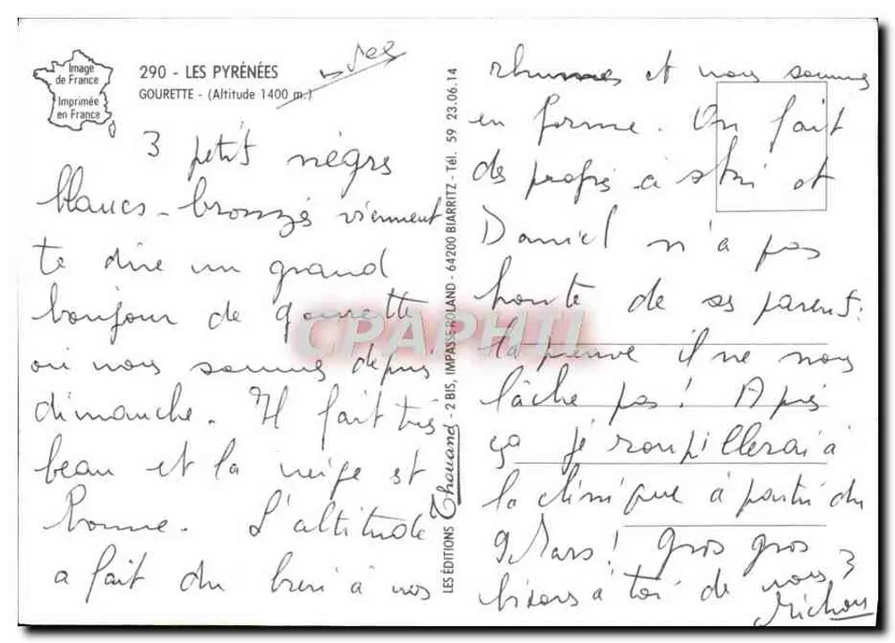 गूरेट (ऊंचाई 1400 मीटर) — बर्फीला पैनोरामिक दृश्य — चूआन एडिशन, संख्या 290 - पीछे