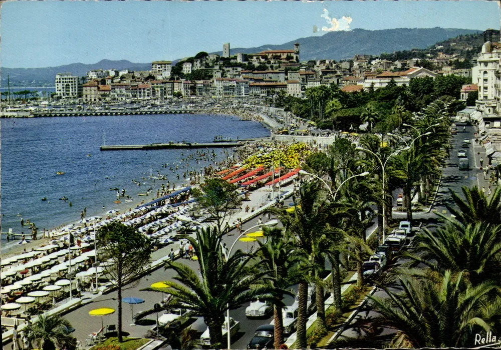 Cannes — La Plage de la Croisette und der Suquet — Éditions Rella - Vorderseite