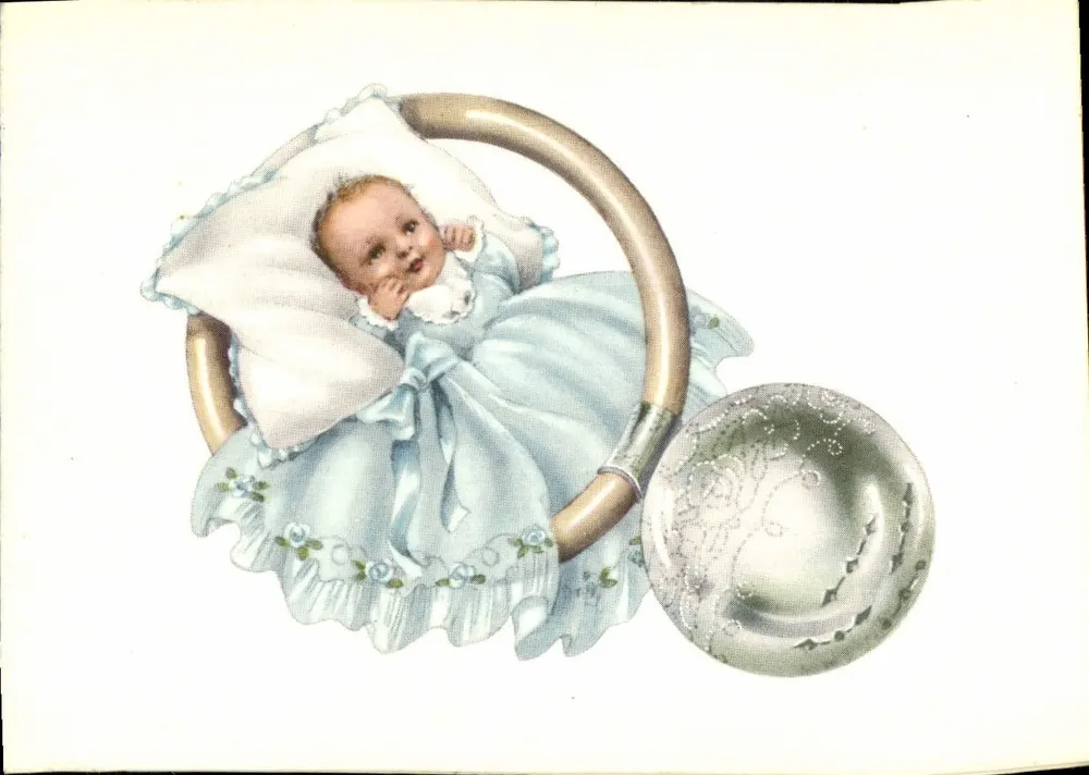 Bebê em um carrinho de bebê — ilustração — n° 927 B - Frente