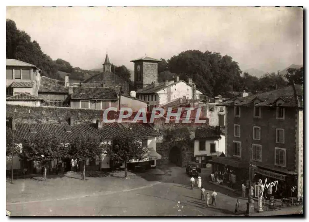 Saint-Jean-de-Pied-port — Place du Marché und Kirchturm — Les Éditions d'Art, Paris - Vorderseite