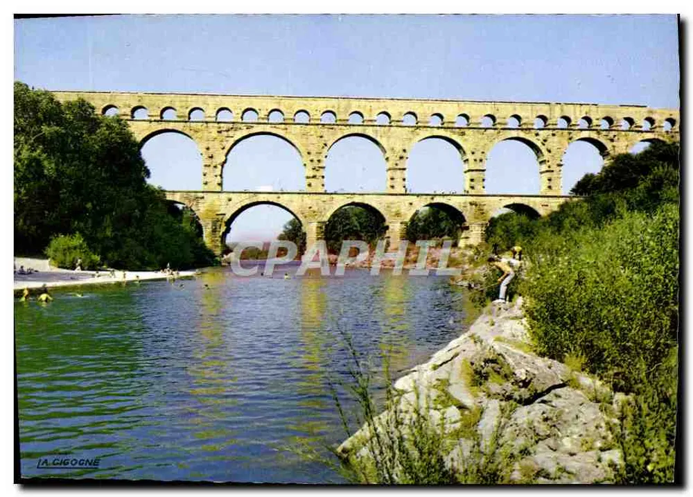 Pont du Gard — aqueduto romano — Edições 'La Cigogne', Grenoble - Frente