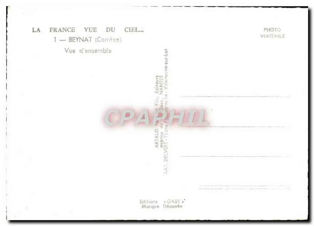 Beynat (Corrèze) — Übersicht — Editions Gaby - Rückseite