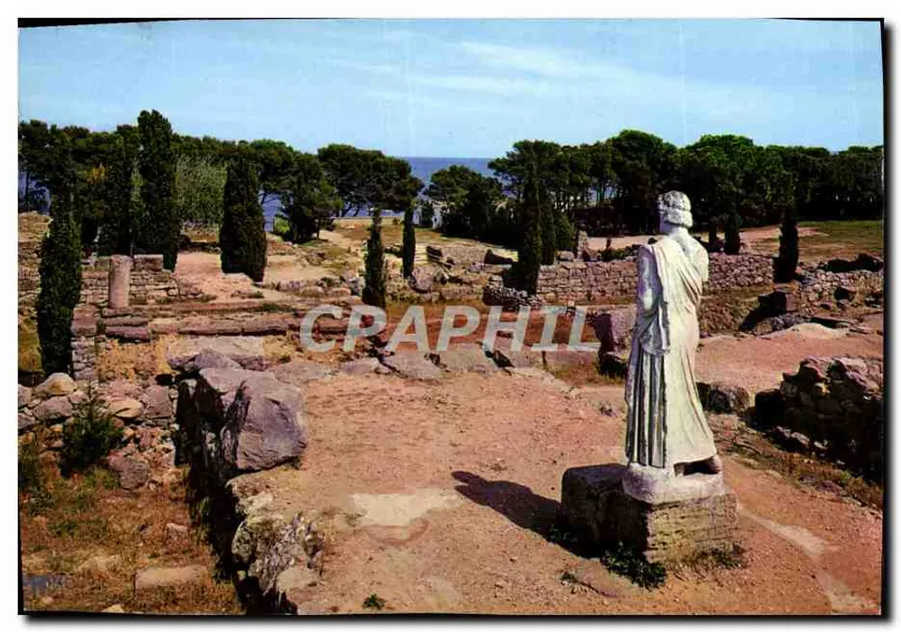 Ruine antiche dell'isola di Èze — Statua di Esculapio — V.C. Foto Fabrigat - Recto