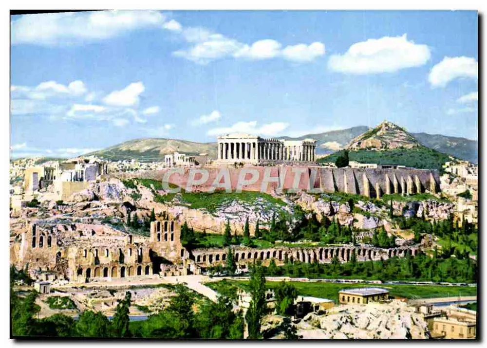 Atenas - Vista de la Acropolis — Editor B. Royah, n° 726 - Anverso