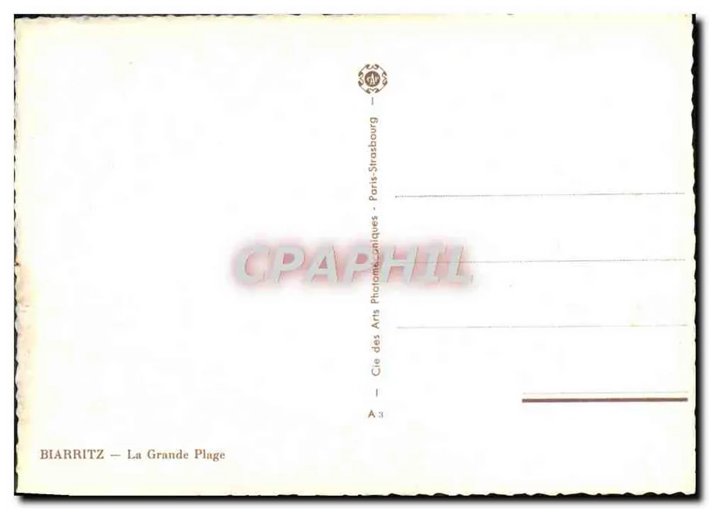 Biarritz — A Grande Praia — M. Vivier - Verso