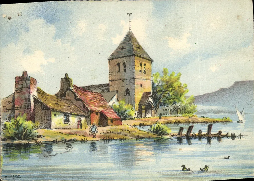 Kirche von Barbay — Seenblick — Verlag M. Borm & J. Davez, Nr. 2903 L - Vorderseite