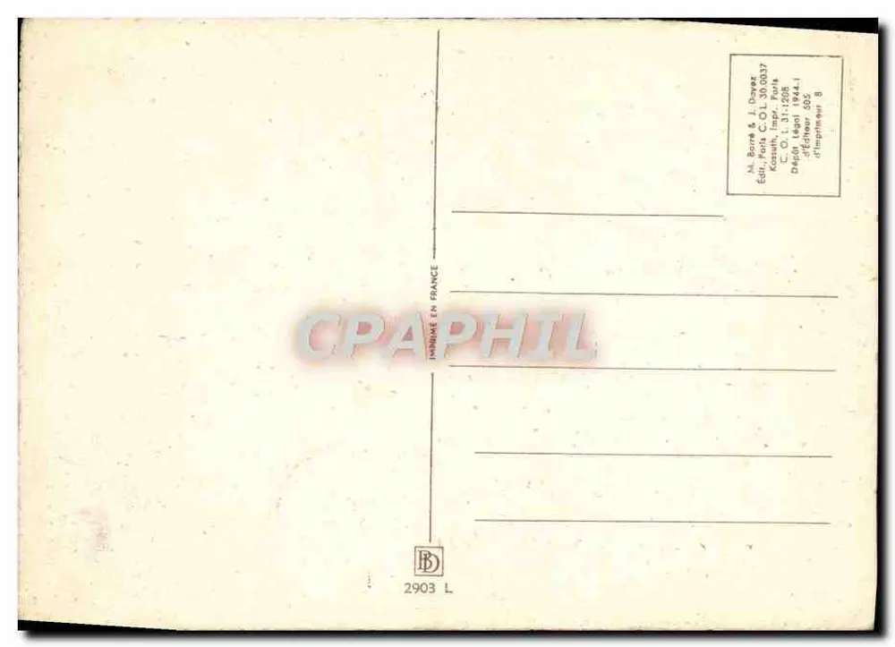 Kirche von Barbay — Seenblick — Verlag M. Borm & J. Davez, Nr. 2903 L - Rückseite