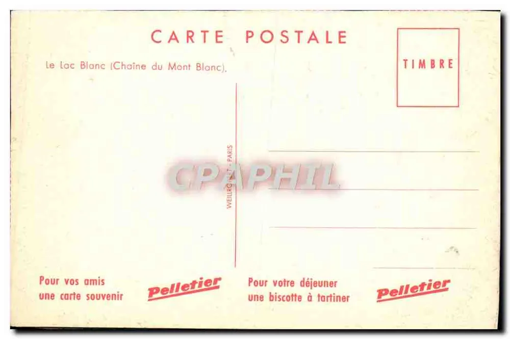 Weißer See (Mont-Blanc-Kette) — Bergcamp — Pelletier, Paris - Rückseite