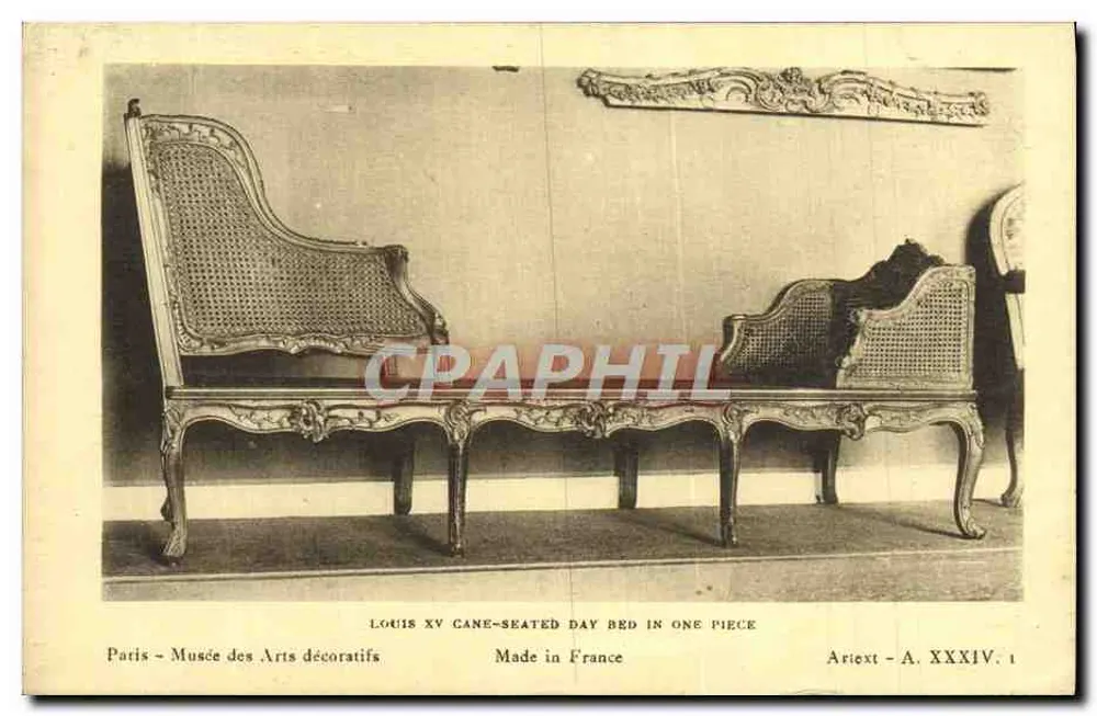 Lit de jour Louis XV à canapé — Musée des Arts décoratifs — éditeur Ariext, n° A. XXXIV. 1 - Vorderseite