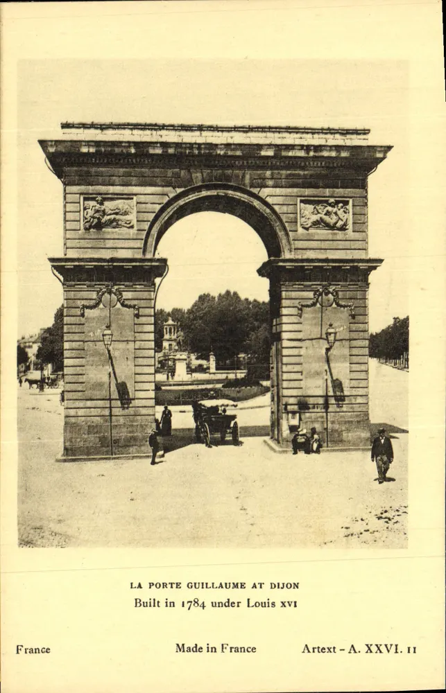 A Porta Guillaume em Dijon — editor Arttext, n° A.XXVI.11 - Frente