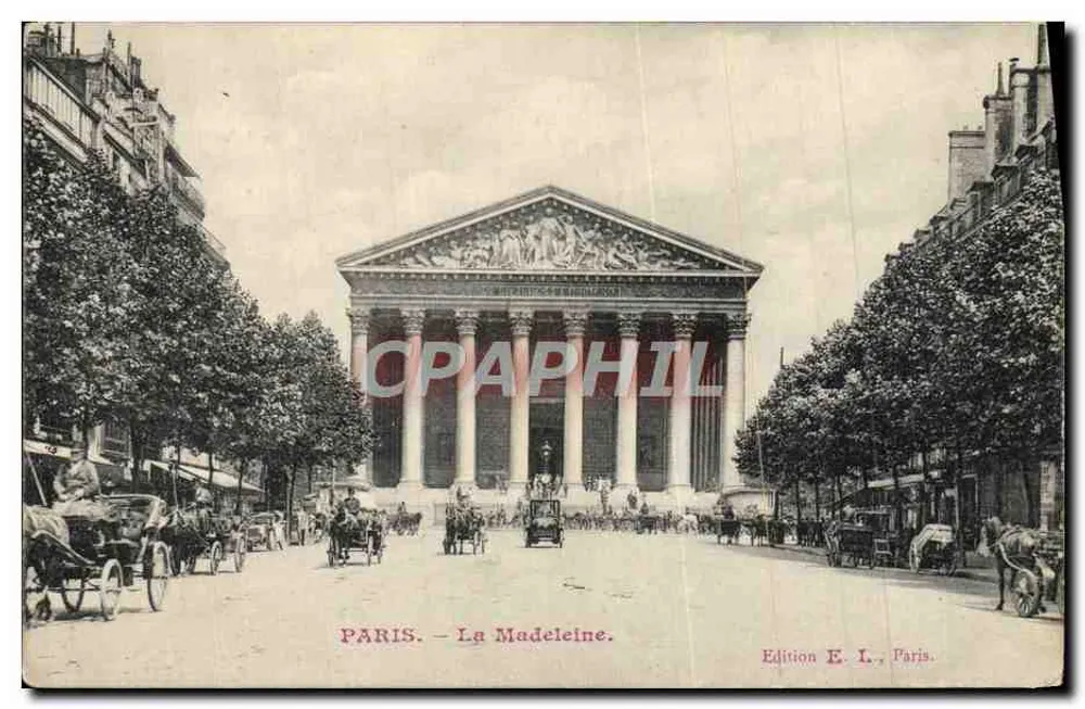 Paris — A Madeleine — Edição E. L., Paris - Frente