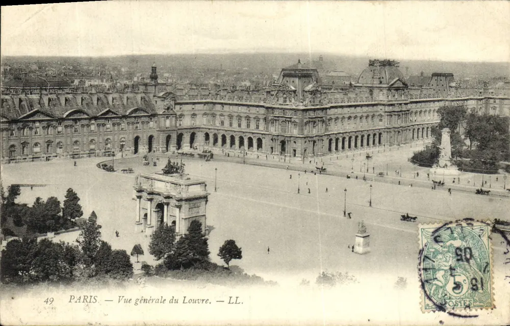 Paris — Vista geral do Louvre — LL. — N° 49 - Frente