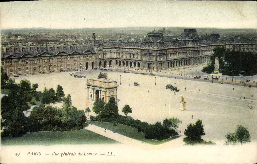 Parijs — Algemene uitzicht op het Louvre — LL. - Voorkant