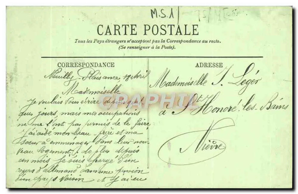 Paris — O Louvre — Pavilhão Turgot — editor Adrien L. L. (nº 365) - Verso