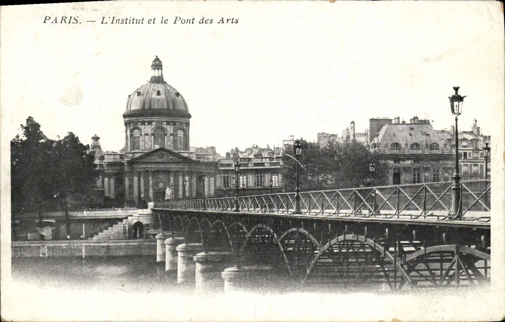 Paris — L'Institut e o Pont des Arts — Editor não identificado - Frente
