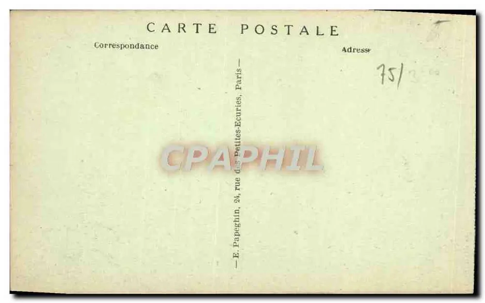 Paris — Das Palais und der Garten des Luxembourg — A.P. n°235 - Rückseite