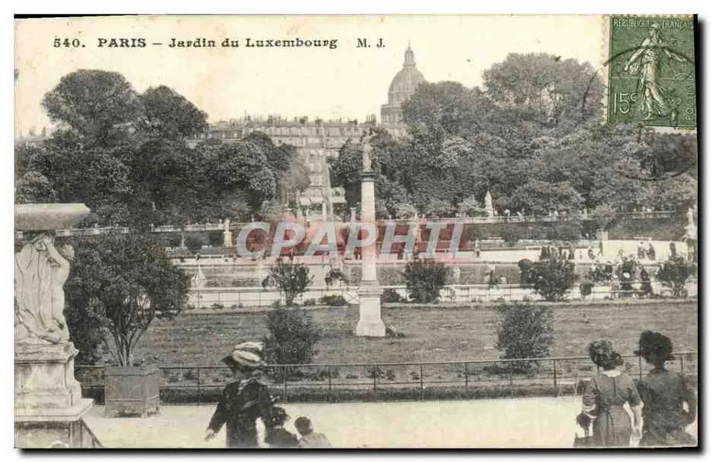 Paris – Jardim do Luxembourg — M. J. — n° 540 - Frente