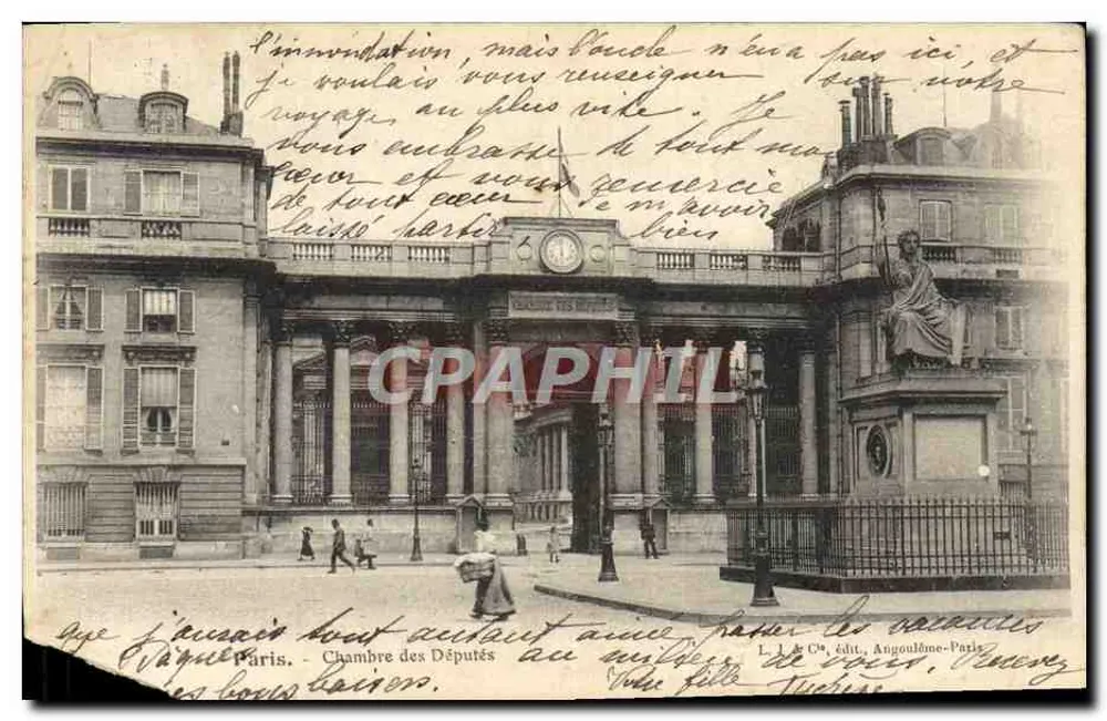 Paris — Chambre des Députés — éditeur L. J. de C4, Angoulême - Frente