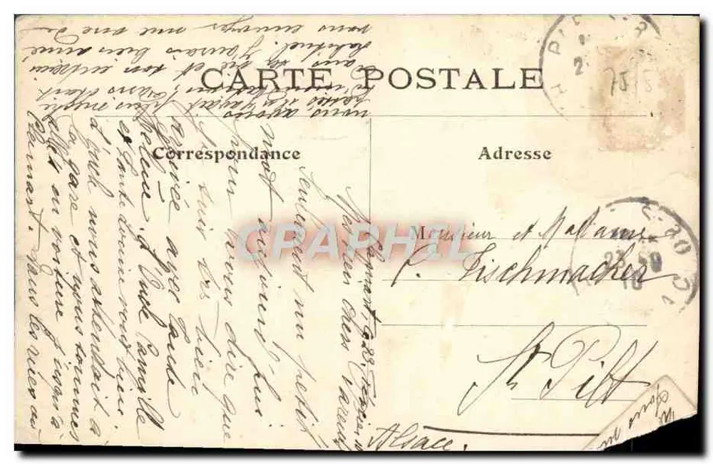 Paris — Chambre des Députés — éditeur L. J. de C4, Angoulême - Verso
