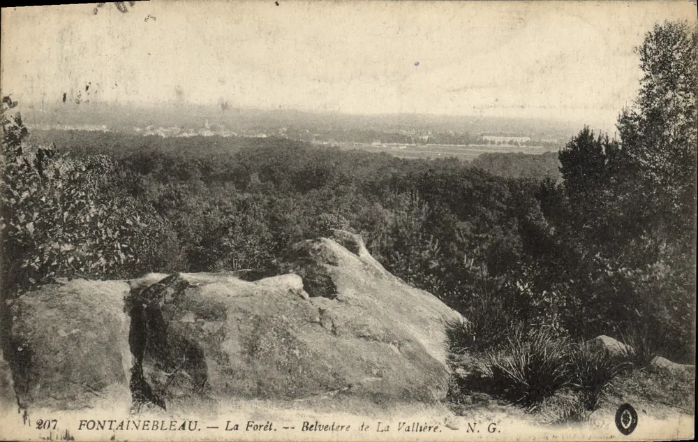 Fontainebleau — Der Wald — Belvédère von La Vallière — N. G. - Vorderseite