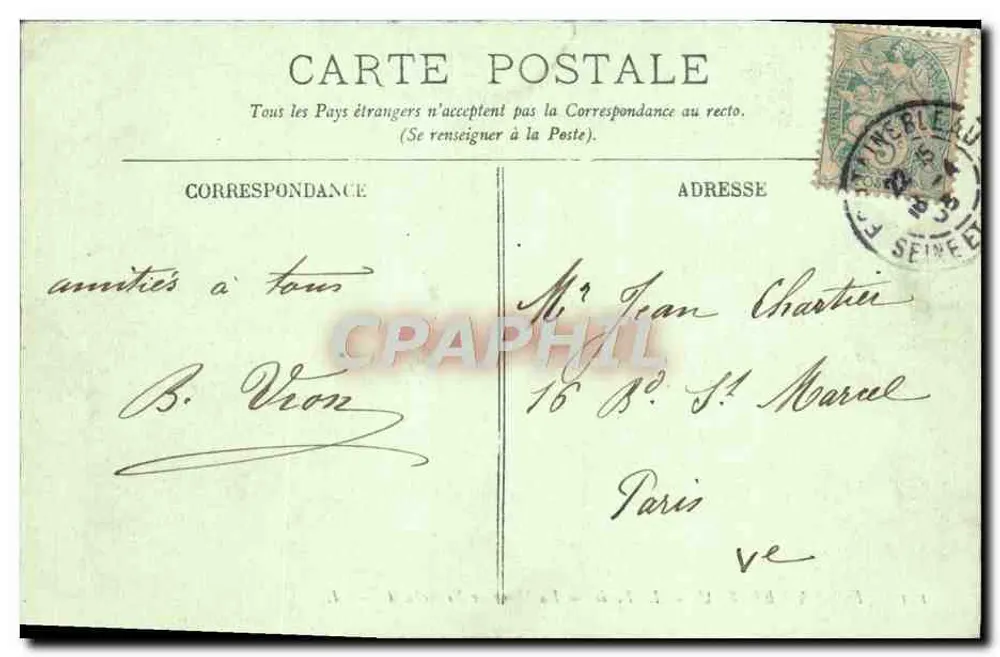 Fontainebleau — Der Wald — Der Francbard-See — LL. — Nr. 133 - Rückseite