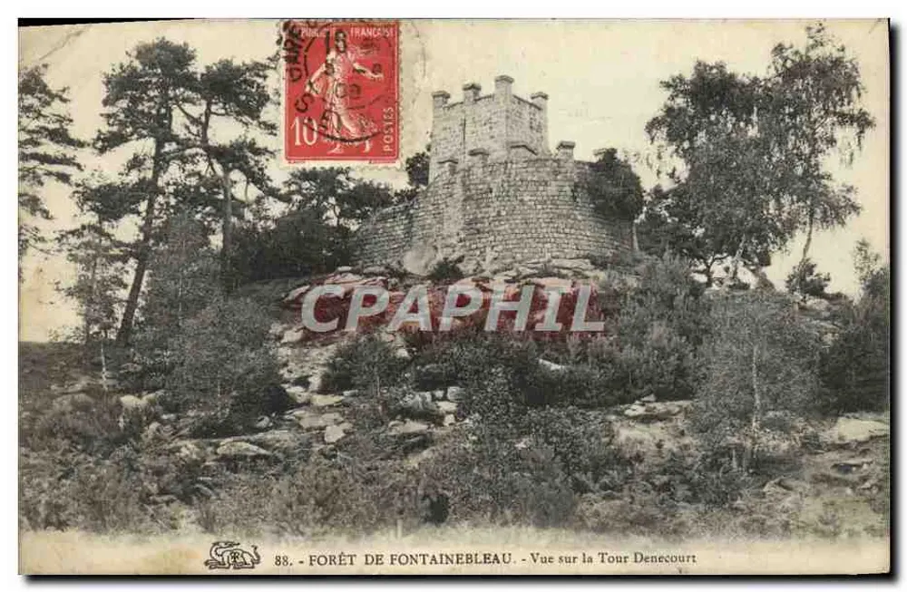 Forêt de Fontainebleau — Ansicht der Denecourt-Turm — unbekannter Verlag, Nr. 88 - Vorderseite