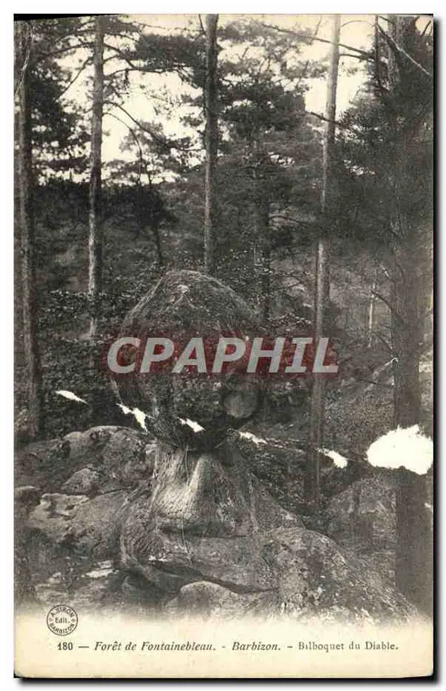 Forêt de Fontainebleau — Barbizon — Bilboquet du Diable — éditeur C. Gill, n° 180 - Vorderseite