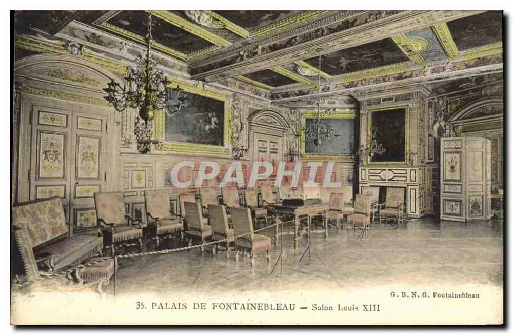 Palast von Fontainebleau — Salon Louis XIII — G. B. N. G. Fontainebleau - Vorderseite