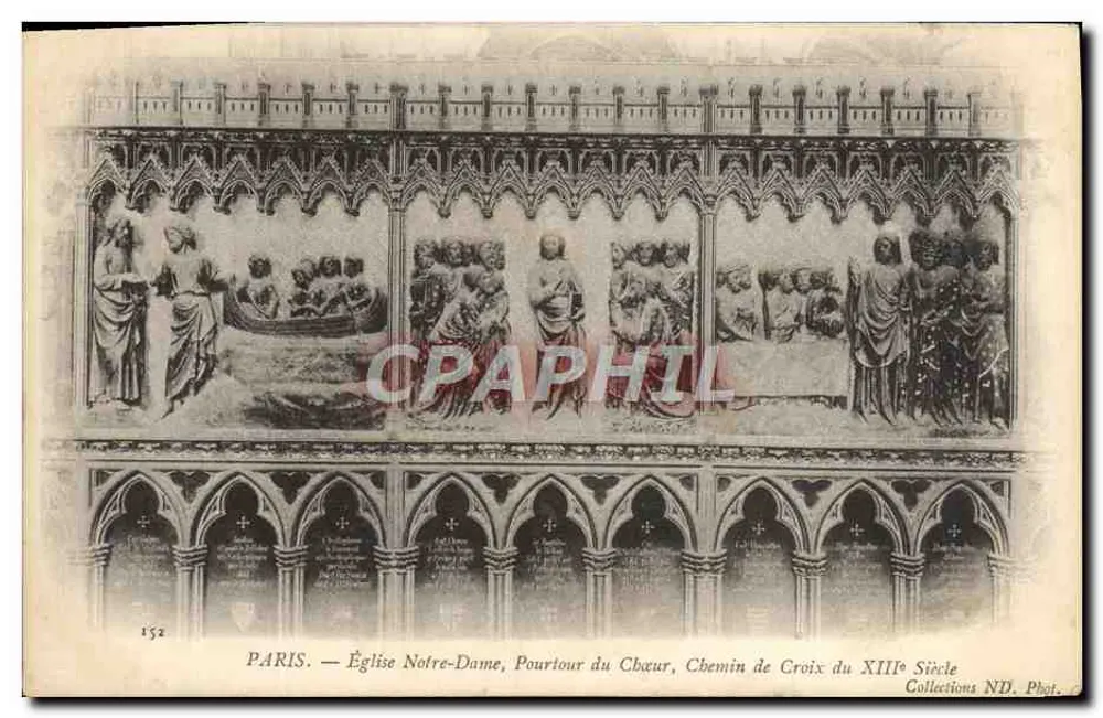 Paris — Kirche Notre-Dame, Umkreis des Chors, Weg des Kreuzes des 13. Jahrhunderts — Collections ND. Phot. - Vorderseite