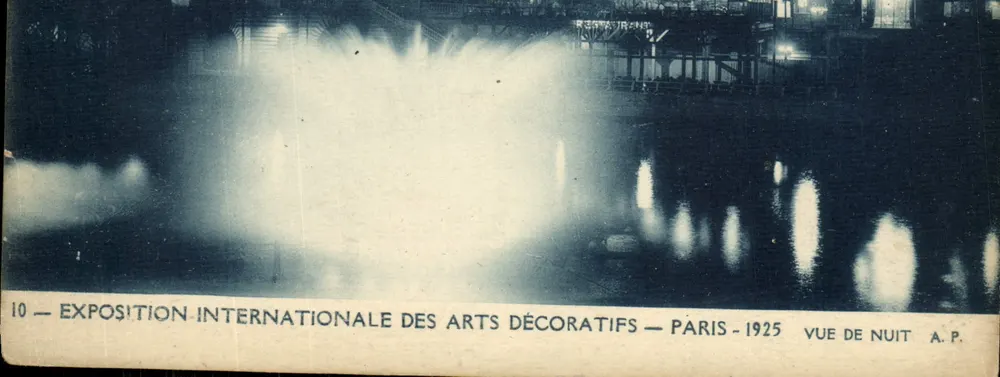 Internationale Ausstellung dekorativer Künste — Paris — 1925 — Nachtansicht — A.P. - Vorderseite