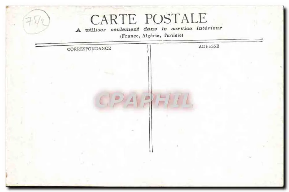 Paris — O Novo Ópera Comique & a Praça Boieldieu — Carta postal - Verso