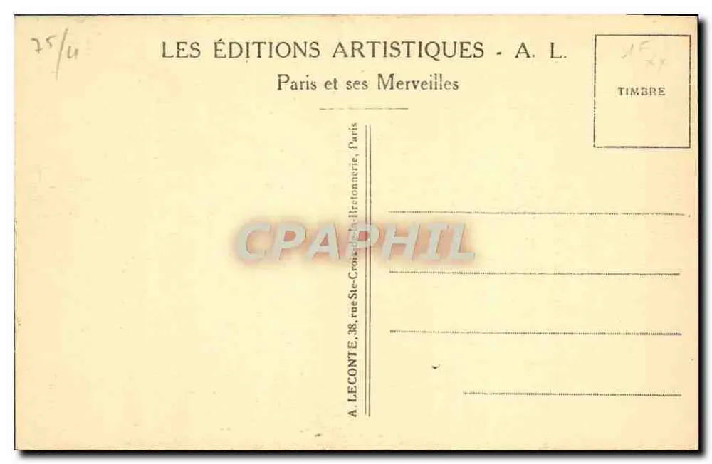 Notre-Dame - Stalles do Coro — Catedral de Paris — A. L. n°17 - Verso