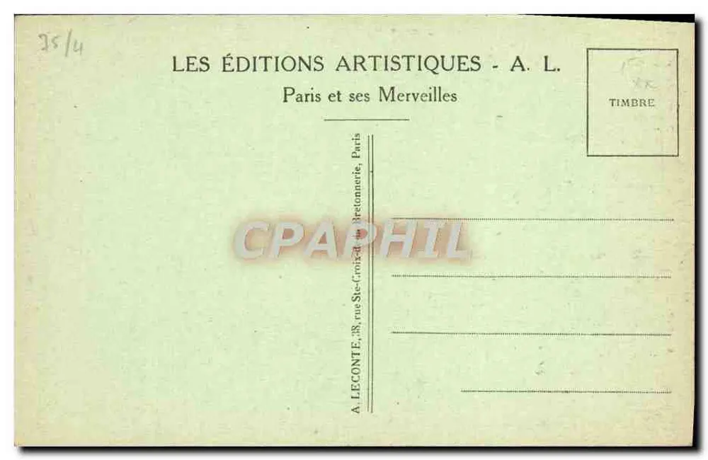 Paris - Fachada do Transepto Sul da Catedral de Notre-Dame — A. L. Éditions Artistiques - Verso