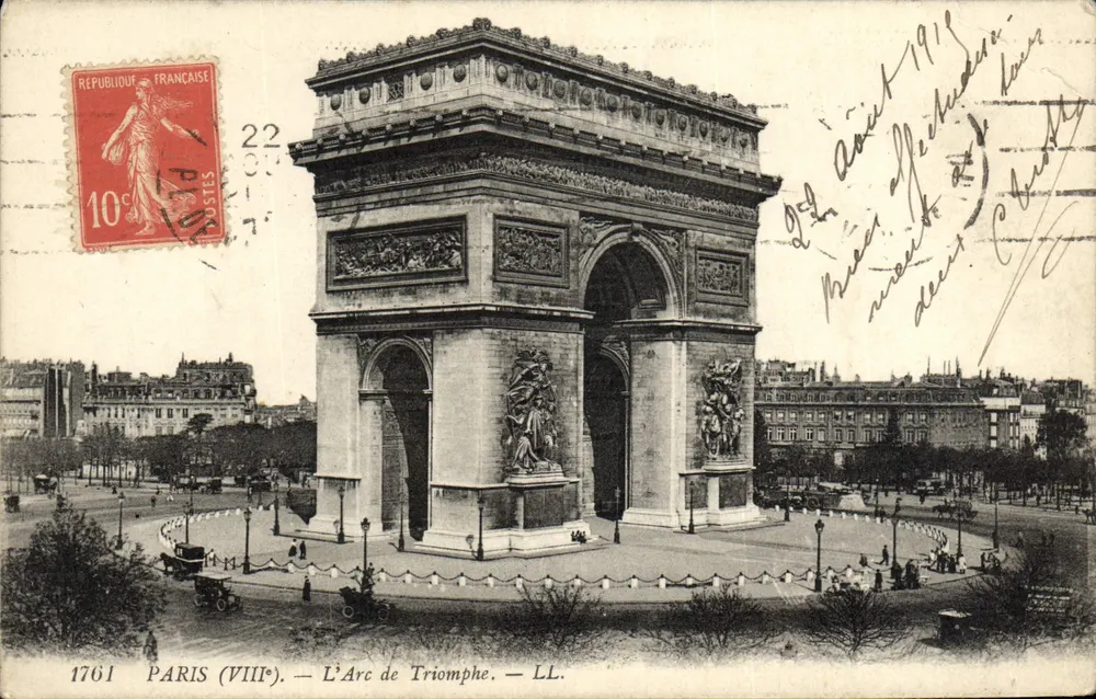 Paris (VIIIe) — O Arco do Triunfo — LL. — Editor LL. - Frente