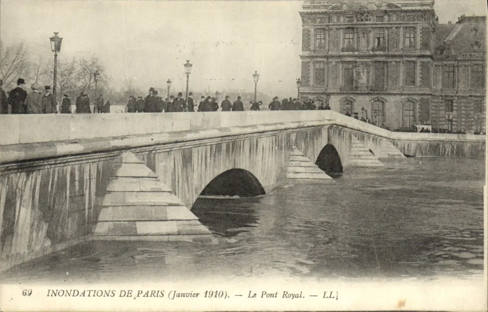 Inundações de Paris (Janeiro 1910) — O Ponte Real — LL - Frente