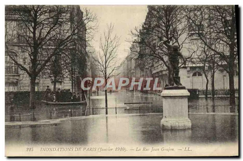 Allagamenti a Parigi — Gennaio 1910 — La Rue Jean Goujon — LL. - Recto