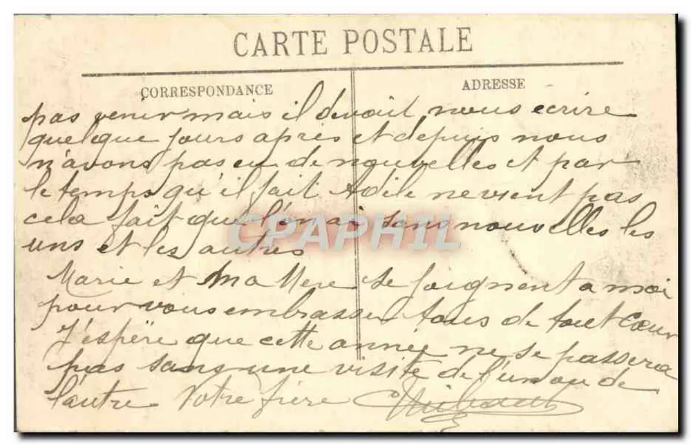 Inundações de Paris (Janeiro 1910) — As Passarelas da Rue de Bonne — LL - Verso