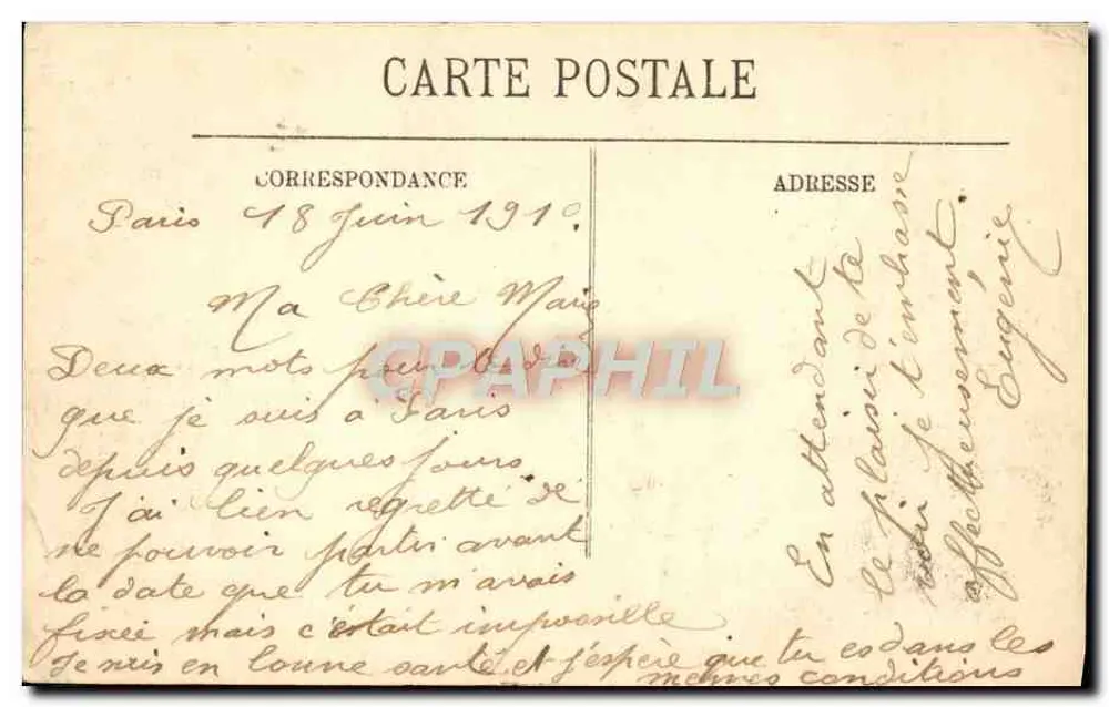 Inondations de Paris (Janvier 1910) — Le Pont d'Éna — LL. — N° 79 - Rewers