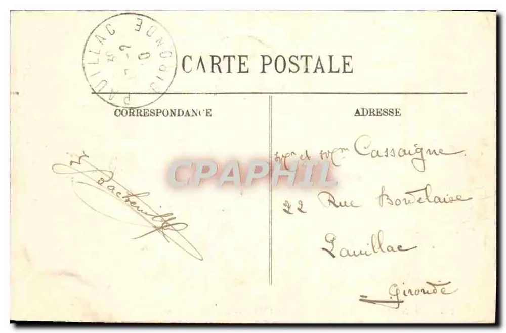 Inundações de Paris — Janeiro 1910 — Rue de Bourgogne — LL. — N° 204 - Verso
