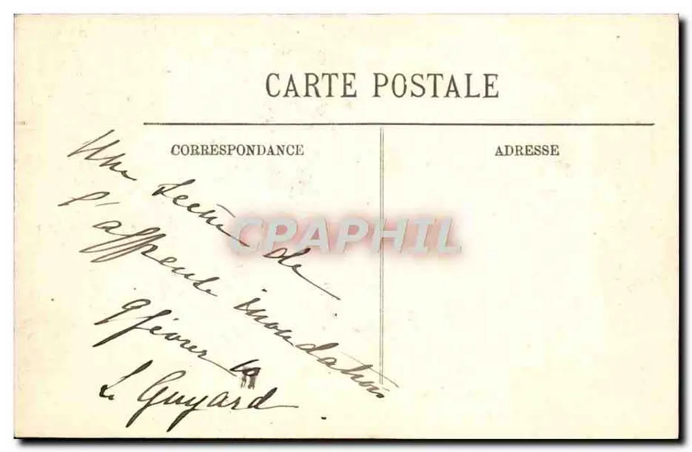 Überschwemmungen in Paris (Januar 1910) — Am Bahnhof Saint-Lazare — LL. — Nr. 208 - Rückseite