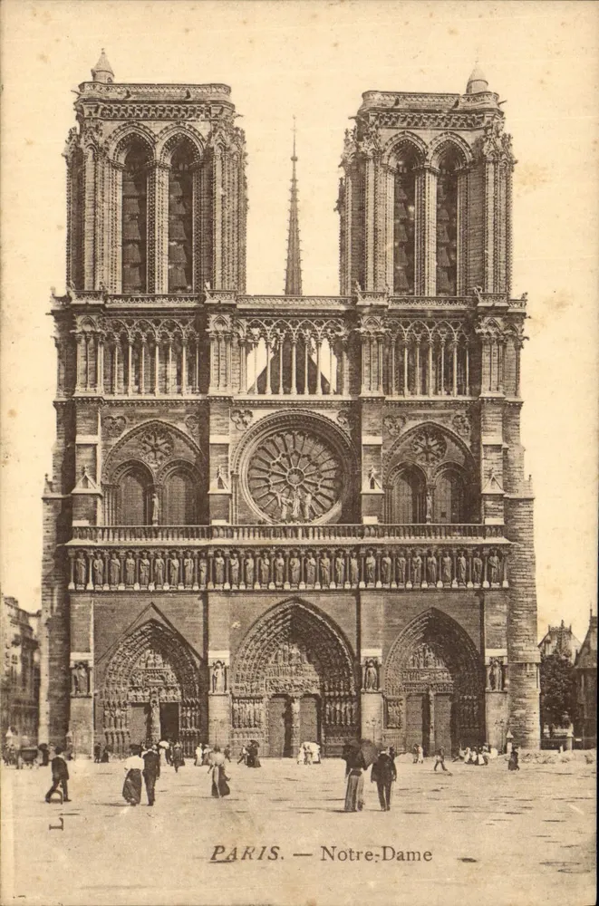 PARIS — Catedral de Notre-Dame — Fototipia C. Jeanette Paris - Frente