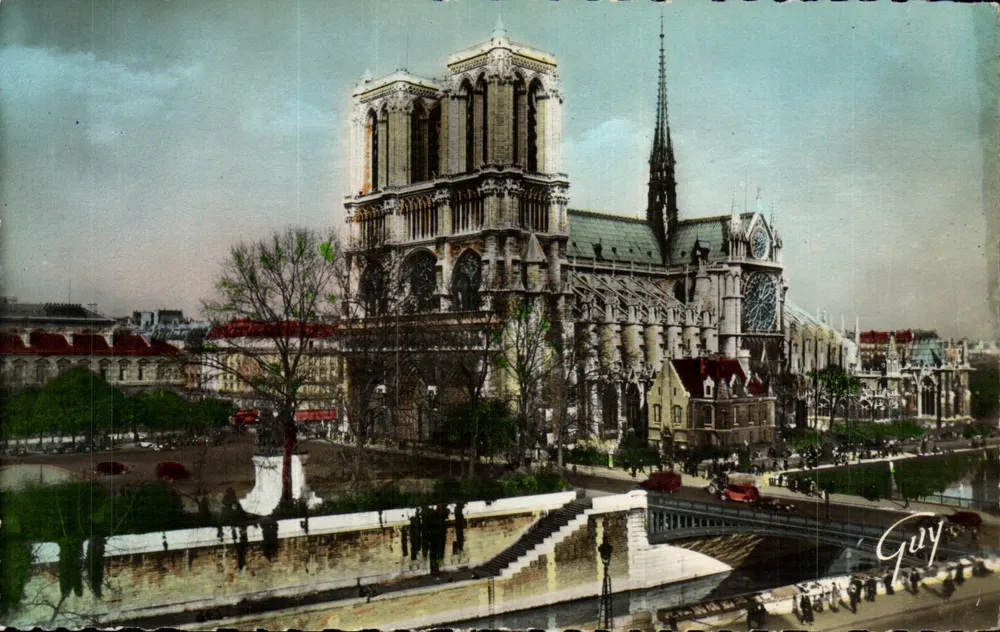Notre-Dame de Paris — Ansicht der Kathedrale — Verlag André L'Ecoute, Nr. 425 - Vorderseite
