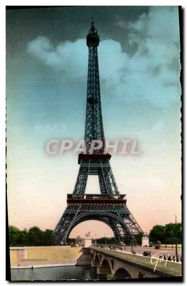 Paris und seine Wunder — Der Iéna-Brücke und der Eiffelturm — Anciée LECOYNE, Paris - Vorderseite