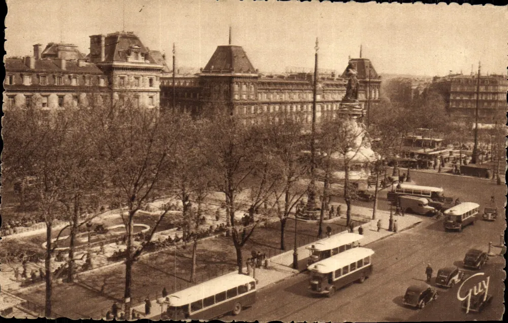 Place de la République — Paris — Verlag André Leconté, Nr. 157 - Vorderseite
