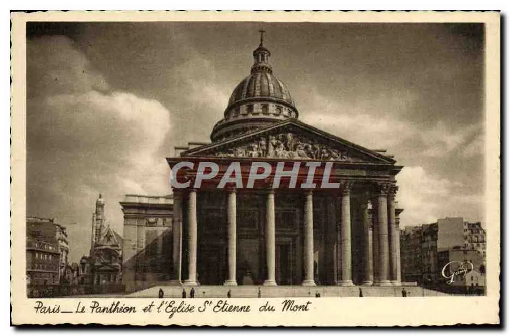Paris — Der Panthéon und die Kirche Saint-Etienne du Mont — Photolux - Vorderseite