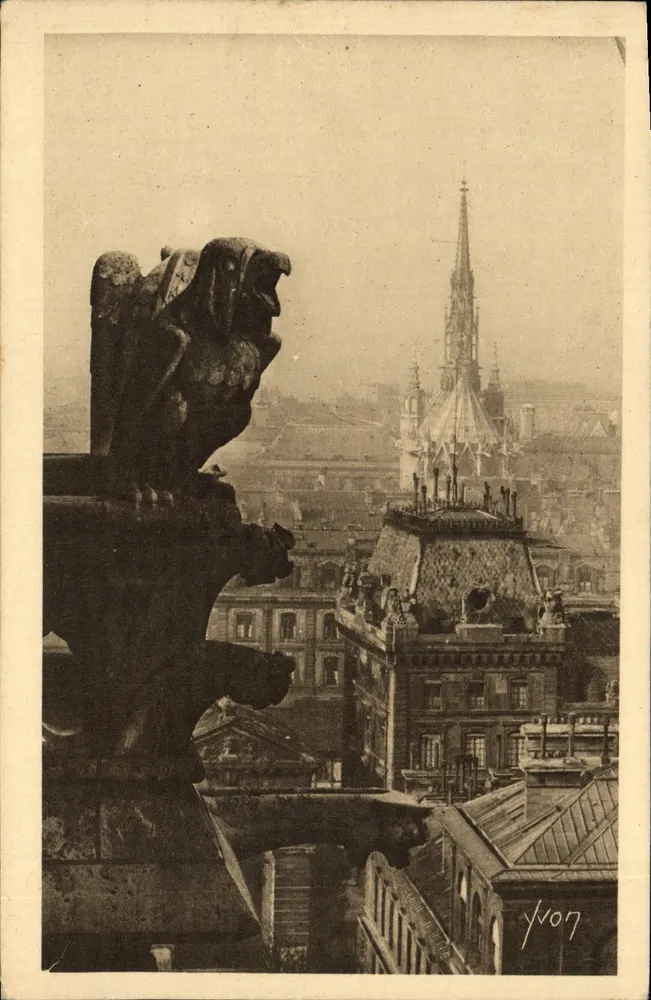 Gargoyle von Notre-Dame — Ansicht von Paris — Yvon, Nr. 7 - Vorderseite