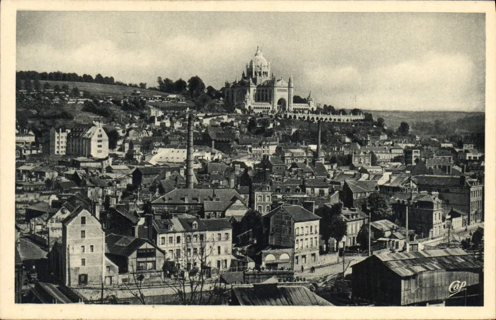 Lisieux — Algemene uitzicht op de Basiliek — C° des Arts Photomécaniques, Parijs - Straatsburg - Voorkant