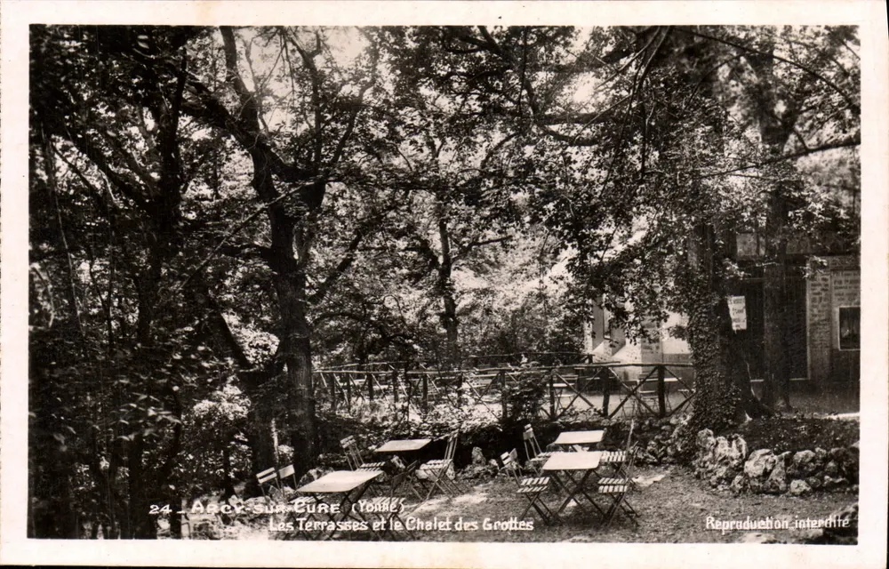 Aber-sur-Cure (Yonne) — Die Terrassen und das Chalet des Grottes — A. Joublin, Verlag - Vorderseite